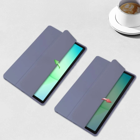 Etui z klapką Bizon Case Tab Clear Matt do Galaxy Tab A11 Plus / A9 Plus, lawendowe