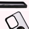 Etui z uchwytem na palec Bizon Case Hybrid Ring do Oppo Reno13 F / FS, przydymione z czarną ramką