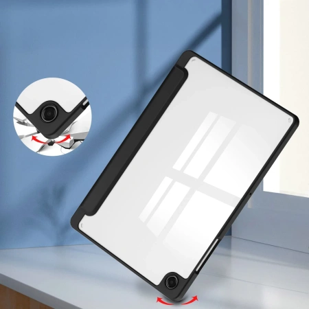 Etui z klapką Bizon Case Tab Clear Matt do Galaxy Tab A11 Plus / A9 Plus, czarne