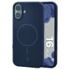 Silikonowe etui z pierścieniem magnetycznym Bizon Soft Case Magnetic do iPhone 16 Plus, granatowe