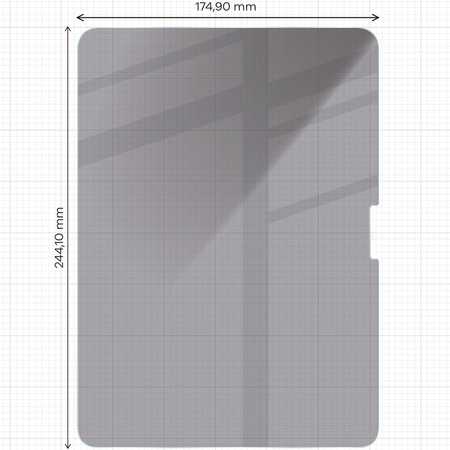 Prywatyzujące szkło hartowane Bizon Glass Tab Clear Shadow Duo do iPad Air 11" 7 / 6 gen. 2025 / 2024, 2 sztuki
