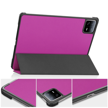 Etui Bizon Case Tab Croc do Xiaomi Pad 6 / Pad 6 Pro, fioletowe