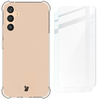 Etui + 2x szkło Bizon Case Clear Pack do Samsung Galaxy A34 5G, przezroczyste