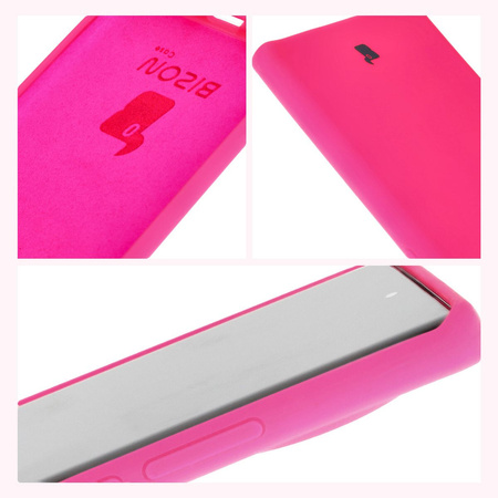 Silikonowe etui Bizon Soft Case do Tecno Spark 20 Pro+, neonowo-różowe