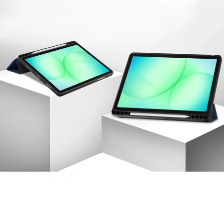 Etui z klapką Bizon Case Tab Lizard do Galaxy Tab A11 Plus / A9 Plus, granatowe