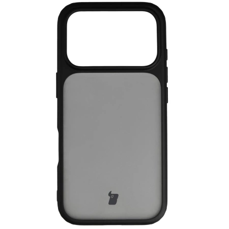 Etui Bizon Case Angelo do iPhone 17 Pro, przydymione z czarną ramką