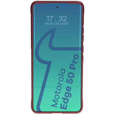 Pancerne etui Bizon Case Tur do Motorola Edge 50 Pro, burgundowe
