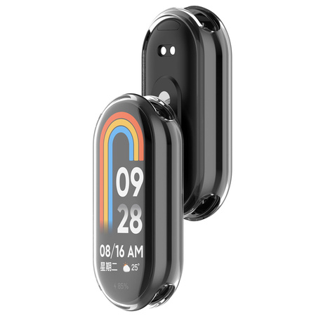 Etui Bizon Case Watch Felipe do Xiaomi Mi Smart Band 8, przezroczyste