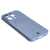Etui silikonowe z pierścieniem magnetycznym Bizon Case Silicone Magnetic do iPhone 14 Pro, szare