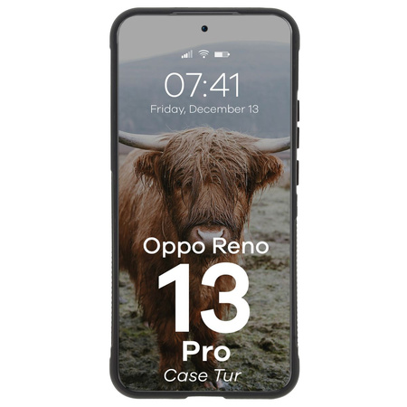 Pancerne etui Bizon Case Tur do Oppo Reno13 Pro, czarne