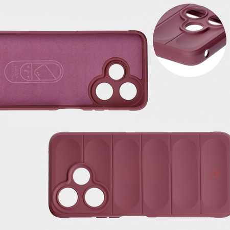 Pancerne etui Bizon Case Tur do Xiaomi Redmi 13 4G, burgundowe