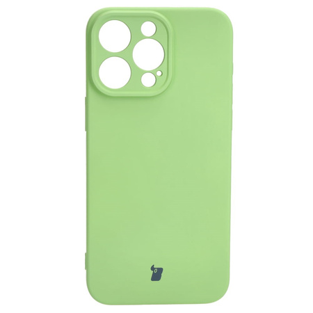 Etui Bizon Case Silicone do iPhone 15 Pro Max, jasnozielone