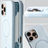 Silikonowe etui z pierścieniem magnetycznym Bizon Soft Case Magnetic do iPhone 16 Pro Max, błękitne