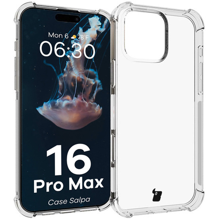 Etui + 2x folia na ekran + szkiełko na obiektyw Bizon Case Clear Pack do iPhone 16 Pro Max