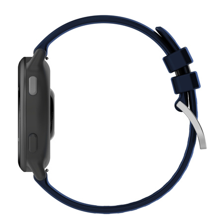 Pasek silikonowy do smartwatcha, Bizon Strap Watch Silicone Pro T, Quick Release 20 mm, granatowy