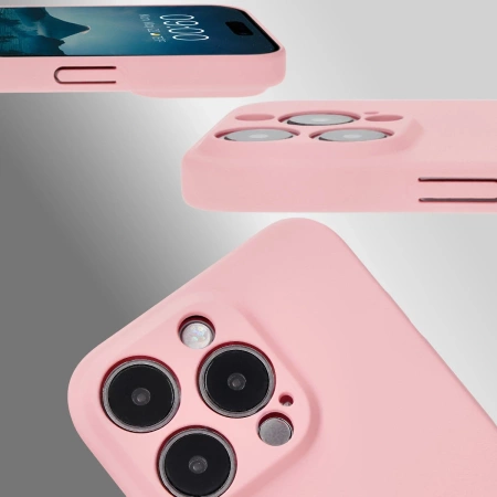 Etui Bizon Case Łupka do iPhone 15 Pro, różowe