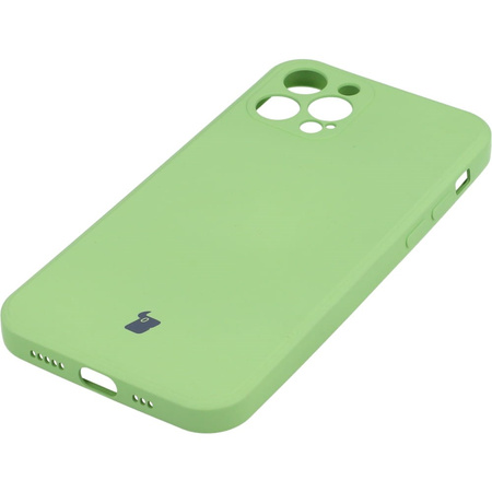 Etui Bizon Case Silicone do iPhone 12 Pro, jasnozielone