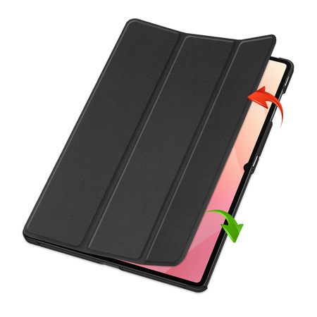 Etui z klapką Bizon Case Tab Croc do Galaxy Tab S11 Ultra, czarne