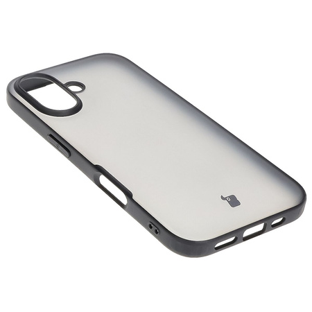 Etui Bizon Case Angelo do iPhone 16, półprzezroczyste z czarną ramką