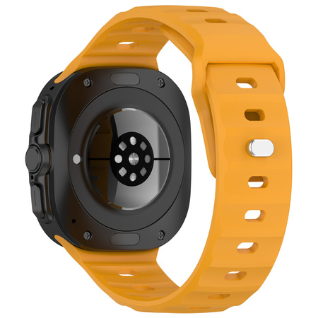 Silikonowy pasek Bizon Strap Watch Silicone G do Galaxy Watch Ultra 2 / 1, żółty