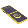 Etui z uchwytem na palec Bizon Case Hybrid Ring do Motorola Razr 40, przydymione z żółtą ramką