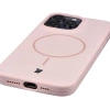 Silikonowe etui z pierścieniem magnetycznym Bizon Soft Case Magnetic do iPhone 15 Pro Max, jasnoróżowe