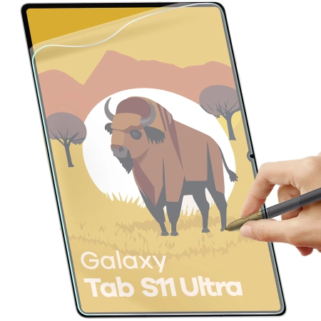 Folia imitująca papier Bizon Film Tab Papirus Duo do Samsung Galaxy Tab S11 Ultra, 2 sztuki