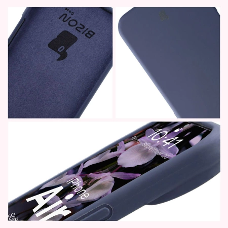 Silikonowe etui Bizon Soft Case do iPhone Air, ciemnoniebieskie