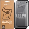 Prywatyzujące szkło hartowane Bizon Glass Edge Shadow Duo do Galaxy S25 FE / S24 FE / A36 5G / A56 5G, przyciemniane z czarną ramką, 2 sztuki