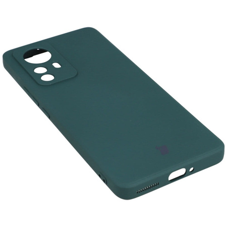 Etui Bizon Case Silicone do Xiaomi 12 Pro, ciemnozielone