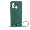 Etui Bizon Case Silicone Sq do Xiaomi Redmi 12C, ciemnozielone