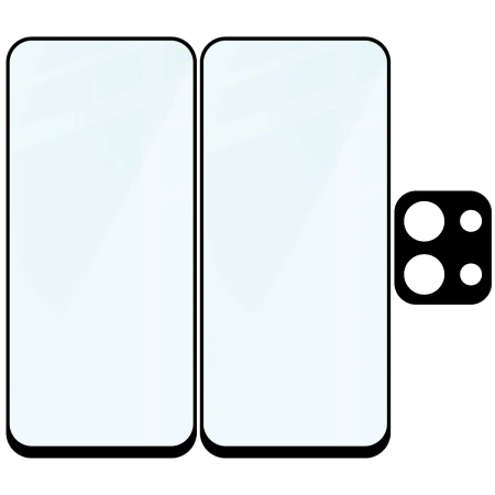 2x Szkło + szybka na aparat Bizon Edge Pack do Xiaomi Redmi 15C 4G / 5G