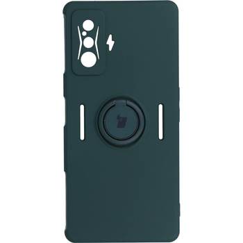 Etui Bizon Case Silicone Ring do Xiaomi Poco F4 GT, ciemnozielone