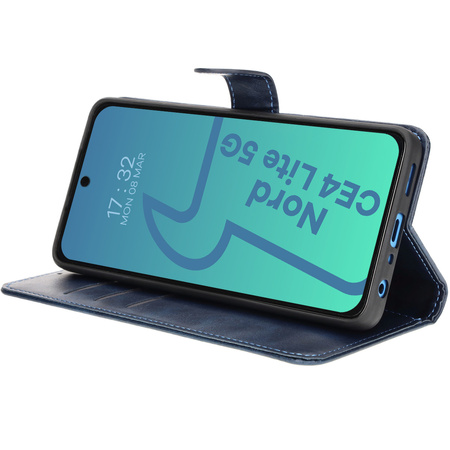 Etui z klapką Bizon Case Pocket do OnePlus Nord CE4 Lite 5G, granatowe