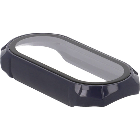 Etui ze szkłem Bizon Case AntiShock Set, Xiaomi Mi Band 7, granatowe