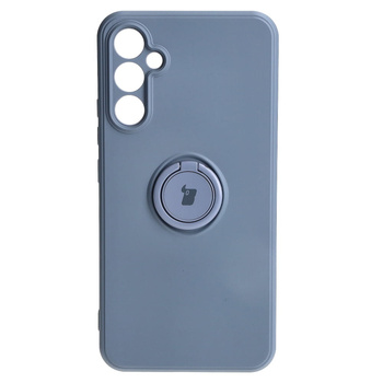 Etui Bizon Case Silicone Ring Sq do Galaxy A34 5G, szare