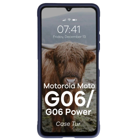 Pancerne etui Bizon Case Tur do Motorola Moto G06 4G / G06 Power 4, granatowe