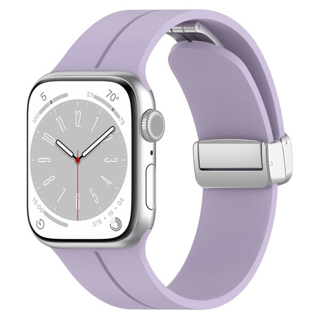 Silikonowy pasek Bizon Strap Watch Silicone L do Apple Watch 38/40/41/42 mm, lawendowy