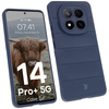 Pancerne etui Bizon Case Tur do Xiaomi Redmi Note 14 Pro Plus 5G, granatowe