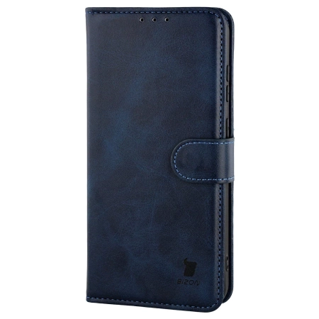 Etui z klapką Bizon Case Pocket do Galaxy S25 FE, granatowe