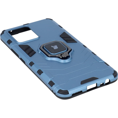 Etui Bizon Case Armor Ring do Realme 8 / 8 Pro, niebieskie