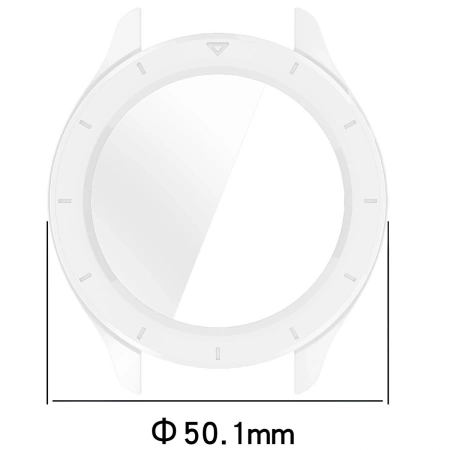Etui ze szkłem do zegarka Bizon Case+Glass Watch do Xiaomi Watch S4, przezroczyste