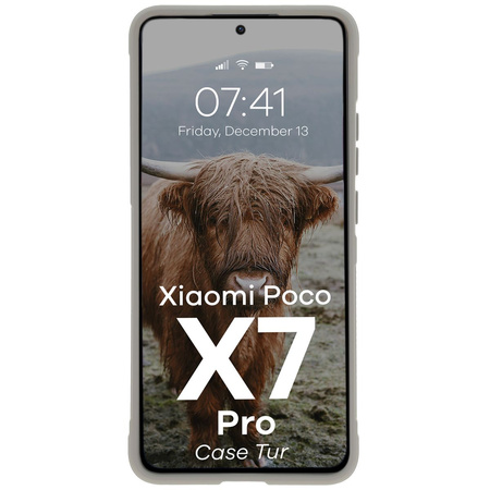 Pancerne etui Bizon Case Tur do Xiaomi Poco X7 Pro, jasnoszare