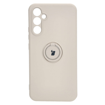 Etui Bizon Case Silicone Ring Sq do Galaxy A34 5G, beżowe