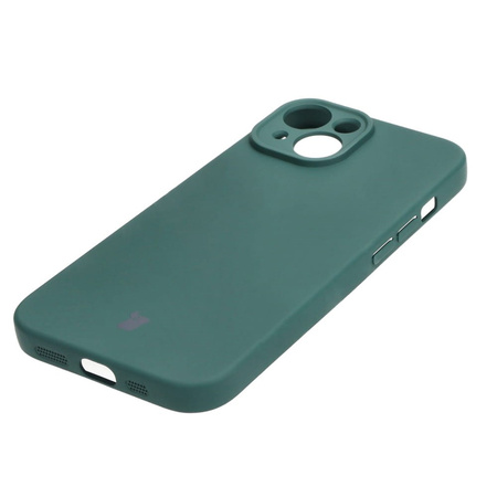 Etui Bizon Case Silicone do Apple iPhone 15, ciemnozielone