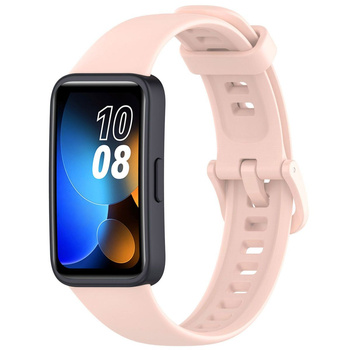 Pasek Bizon Strap Watch Silicone do Huawei Band 9 / Band 8, różowy