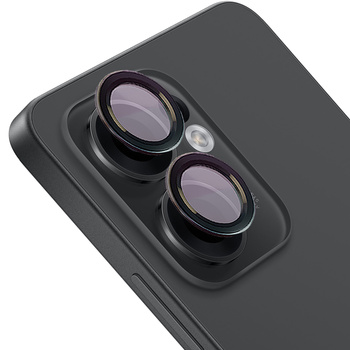 Szkło na aparat Bizon Glass Snap Lens do Oppo Reno13 F/FS, 1 zestaw, czarna ramka