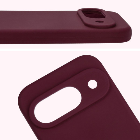 Silikonowe etui Bizon Soft Case do Google Pixel 9, ciemnofioletowe