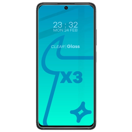 Szkło hartowane Bizon Glass Clear - 3 szt. + obiektyw, Xiaomi Poco X4 Pro 5G