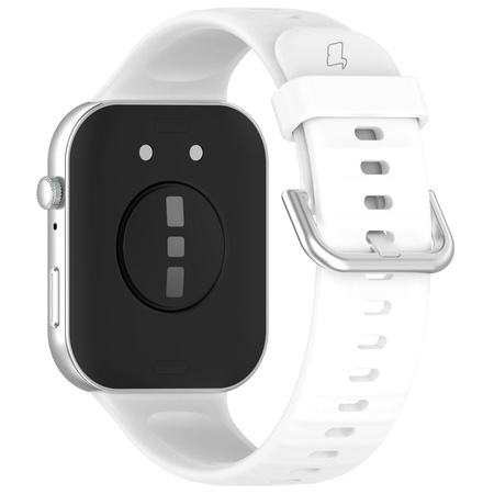 Pasek Bizon Strap Watch Silicone Pro SR do Huawei Watch Fit 4 / 4 Pro / 3, biały
